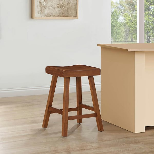 Jackson 24 in. Oak Backless Wood Bar Stool