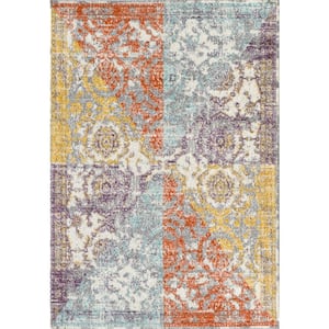 Ashley Multicolor Distressed 5 ft. x 7 ft. Area Rug