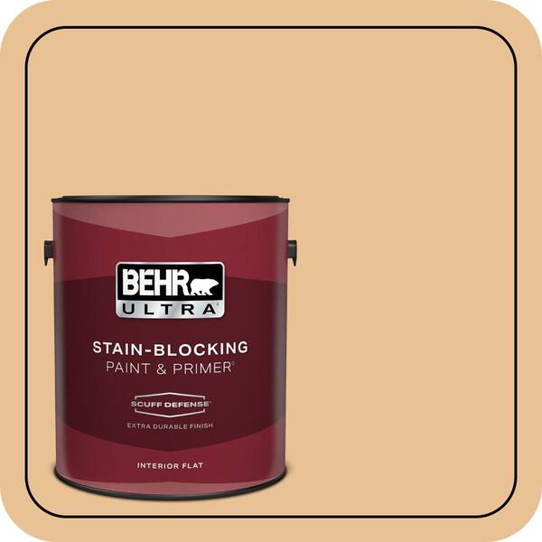 BEHR ULTRA 1 gal. #M250-3 Apple Turnover Extra Durable Flat Interior Paint & Primer