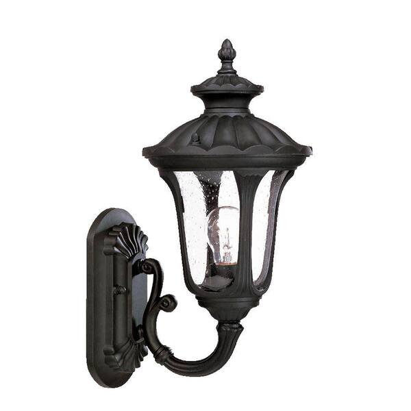 Acclaim Lighting Augusta Collection 1-Light Matte Black Outdoor Wall-Mount Light Fixture