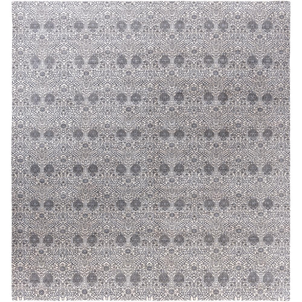 Ikat Ivory 9 X 12 Hand-Knotted Wool Silk Indoor Area Rug price history on PriceWatchPro