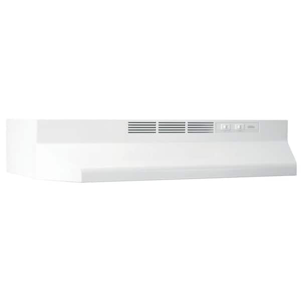 Broan-NuTone BUEZ1 24 in. Ductless Under Cabinet Range Hood with light and Easy Install System in White