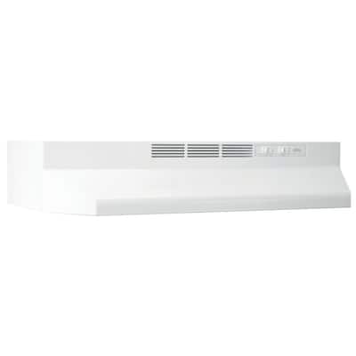 BUEZ1 36 in. Ductless Under Cabinet Range Hood with Light and Easy Install System in White
