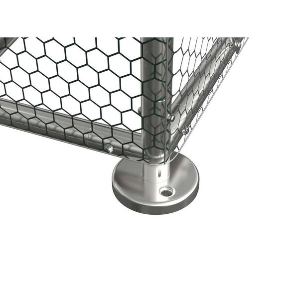 TMG Industrial 10’ x 40’ Wire Mesh Chicken Run Shelter Coop, Galvanized Steel, 400 Sq-Ft, Lockable Gate, PVC Coated Mesh, TMG-CRS1040