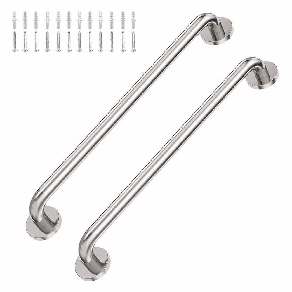 2-Pack 24 in. x 1.25 in. Concealed Screw Stainless Steel Shower Grab Bar in Chrome price history on PriceWatchPro