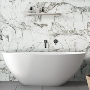 Donatello 16 in. x 32 in. Polished Porcelain Marble Look Floor and Wall Tile (14.2 sq. ft./Case)