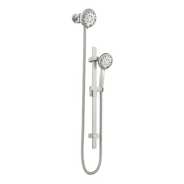 PULSE Showerspas Retreat 5-Spray Retrofit Dual Shower System with Hand Shower and Showerhead Combo, Wall Bar Shower Kit in Brushed Nickel