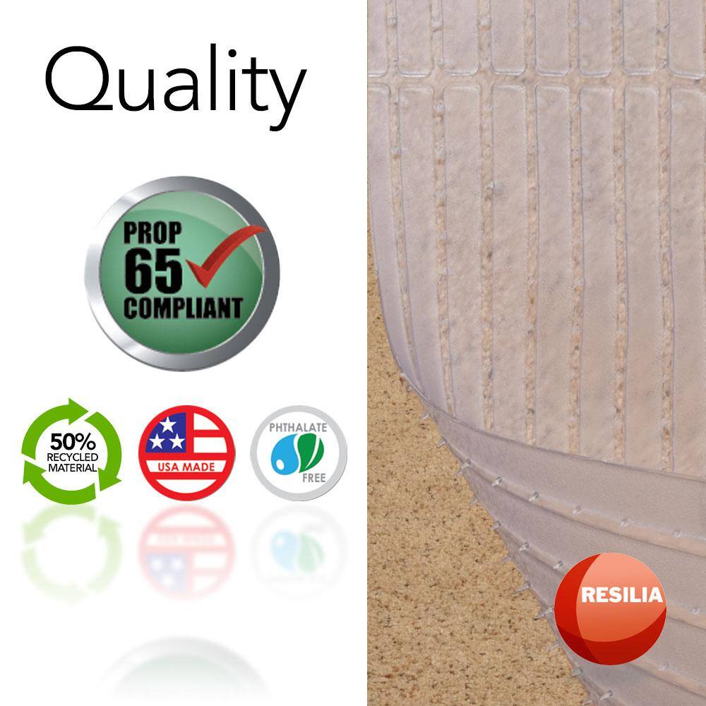 Clear Vinyl Deep-Pile Carpet Protector Mat, 27in x 6ft