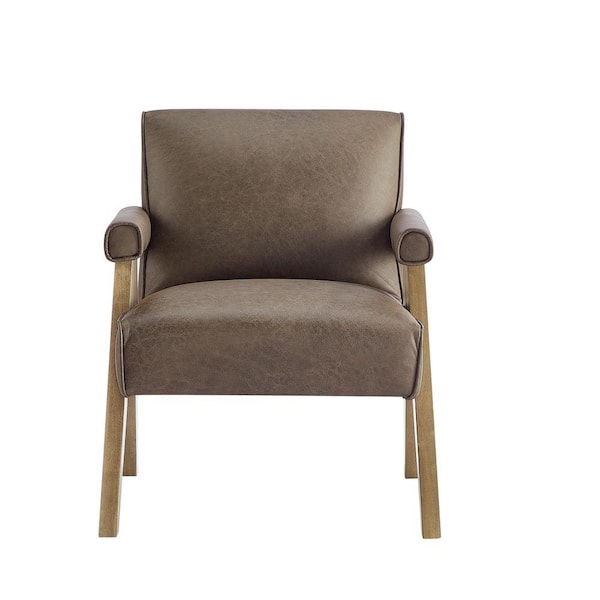 Quality Components Plus Navassa Espresso Faux Leather Arm Chair
