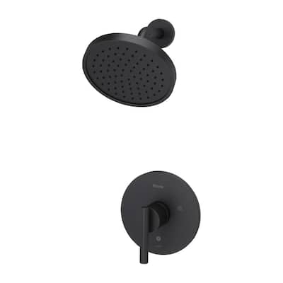 Contempra 1-Handle Shower Faucet Trim Kit in Matte Black (Valve Not Included)