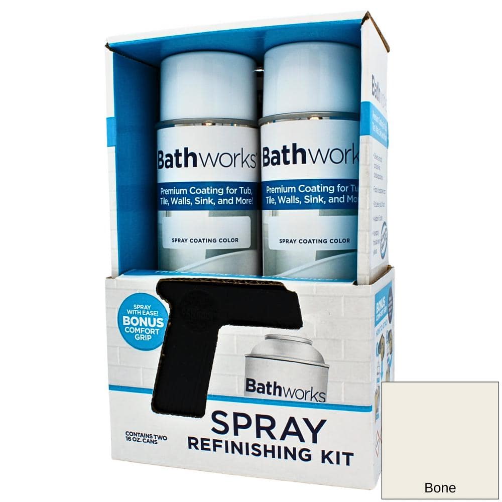 32 oz. Tub and Tile Refinishing Kit - 2 Spray Cans, Bone