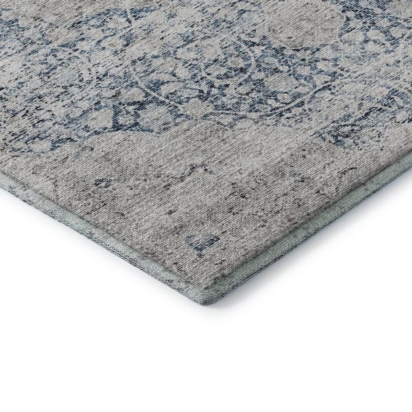 Mayfield Premium Machine Washable Abstract AMF1146 Blue 2 ft. x 3 ft. Area Rug