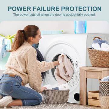 2.6 Cu. Ft. vented Front Load Stackable Electric Compact Dryer in White