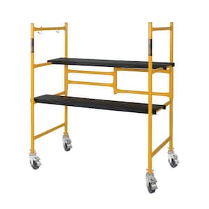 Jobsite Series Baker 3.5 x 1.8x 3.8 ft.(WxDxH) Basic Mini Utility Rolling Scaffold Platform on Casters, 500-lb. Capacity