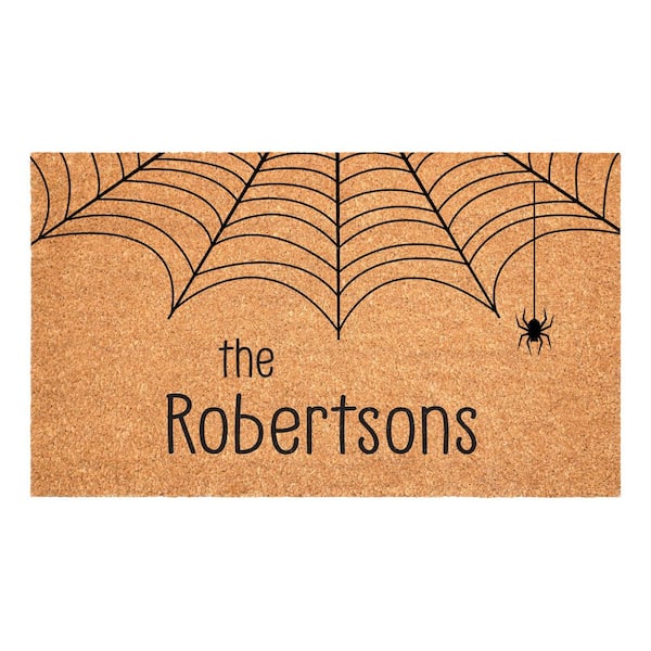 Personalized Spider Web 24 in. x 36 in. Multicolored Indoor/Outdoor Doormat