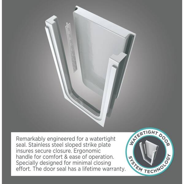 American Standard - Gelcoat Value Series 52 in. x 30 in. Left Hand Walk-In Air Bathtub with Outward Opening Door in Linen