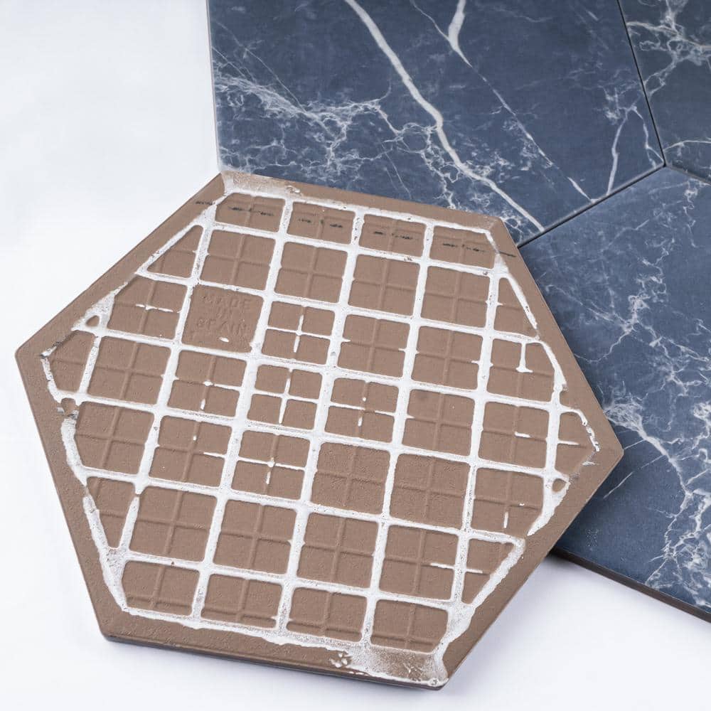 Elegance Blue Hexagon Matte Porcelain Wall and Floor Tile