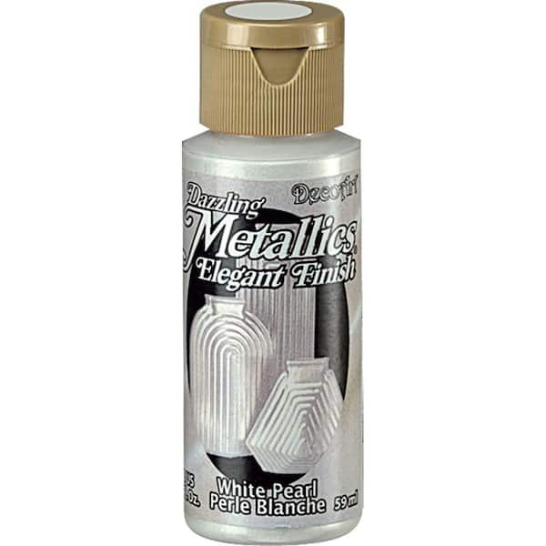 DecoArt Dazzling Metallics 2 oz. White Pearl Acrylic Paint