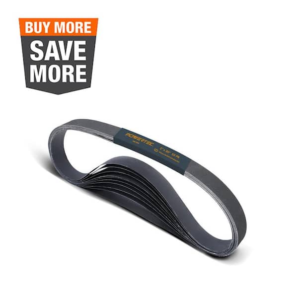 1 in. x 30 in. 400-Grit Silicon Carbide Sanding Belt for Bench Belt Disc Sander (10-Pack)