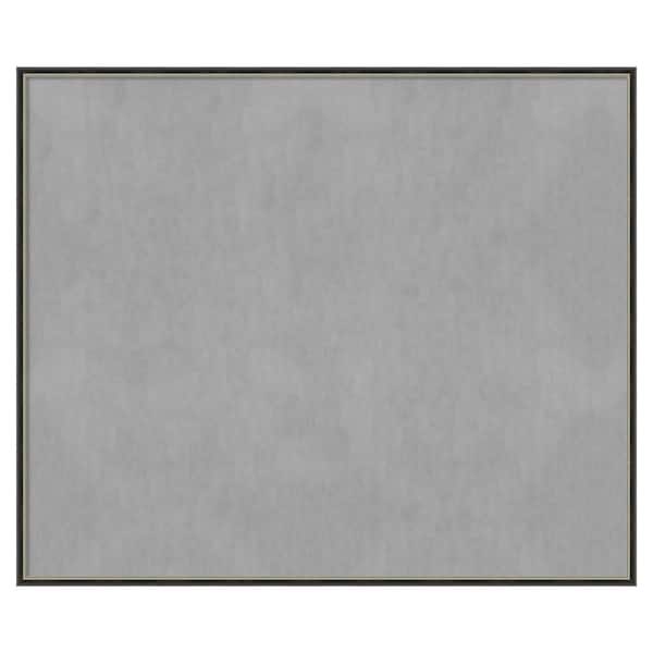 Amanti Art Theo Black Silver Narrow 49 in. x 41 in. Framed Magnetic Board