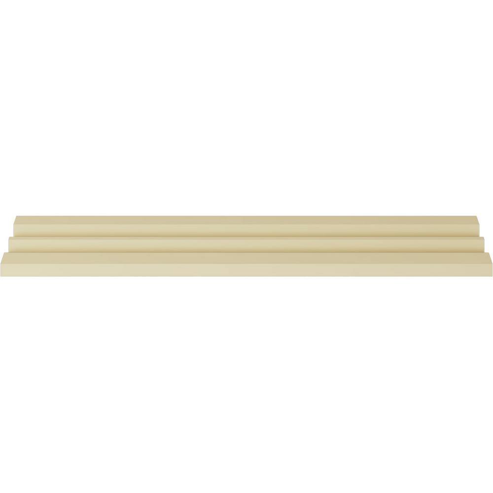 Primed White Polyurethane Geometric Crown Moulding Sample