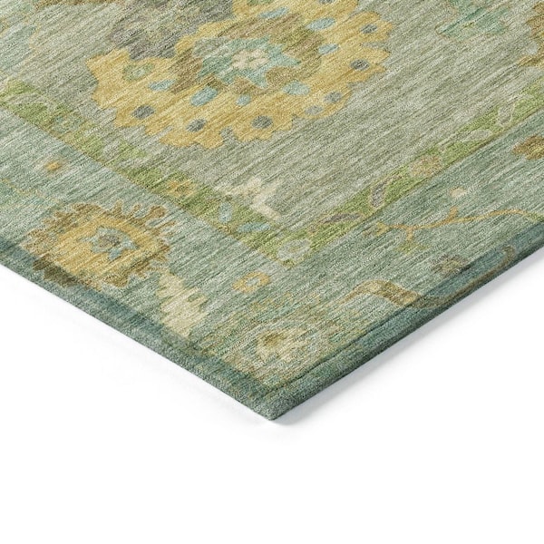 Chantille Machine Washable Indoor/Outdoor Abstract ACN2229 Sage 1 ft. 8 in. x 2 ft. 6 in. Accent Rug