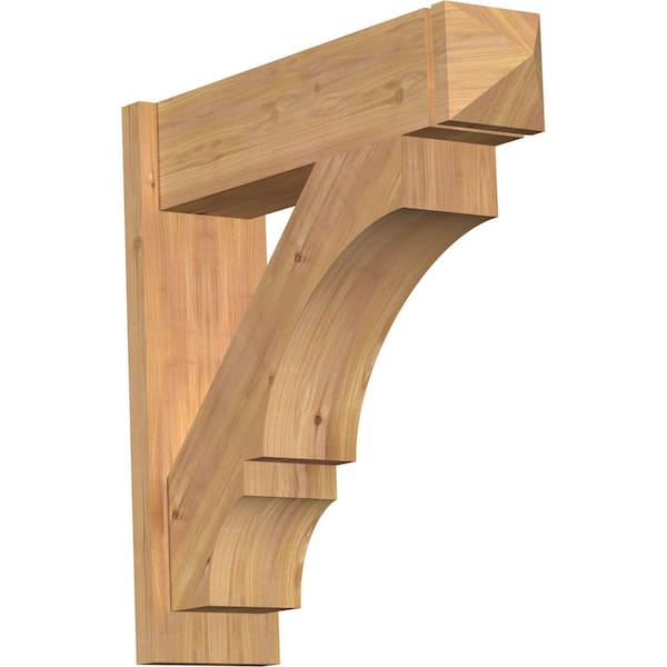 Ekena Millwork 8 in. x 28 in. x 28 in. Balboa Arts and Crafts Smooth Western Red Cedar Outlooker