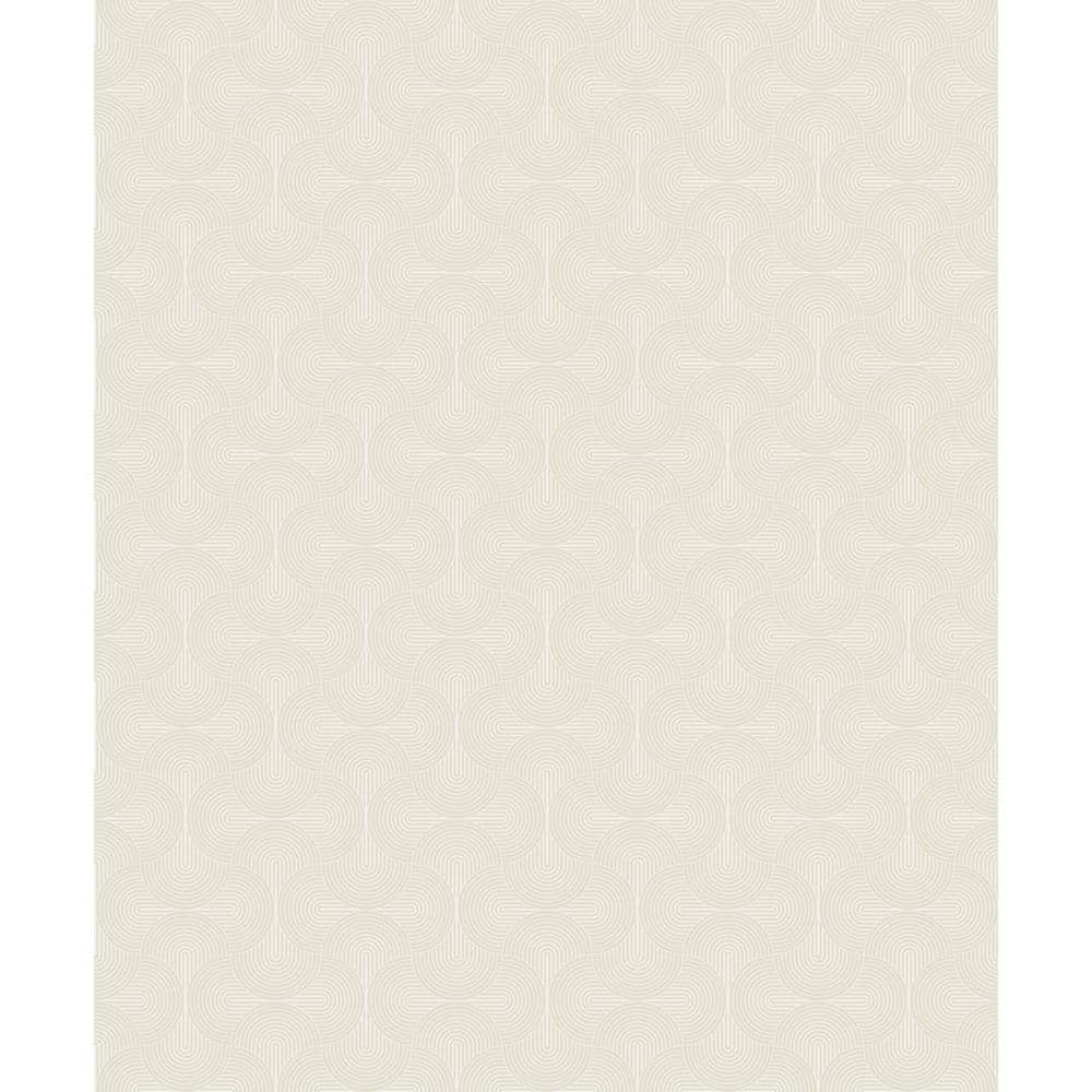 Boutique Collection Cream Shimmery Geometric Zen Non-pasted Paper on Non-wo