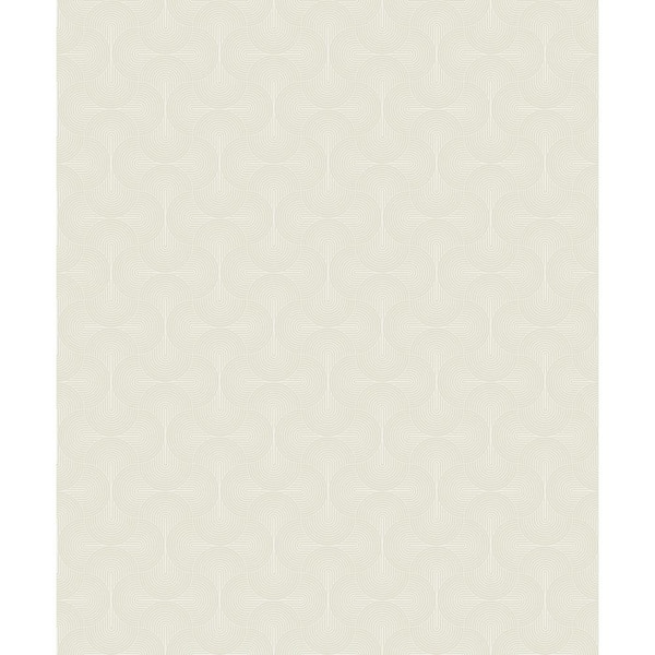 Unbranded Boutique Collection Cream Shimmery Geometric Zen Non-pasted Paper on Non-woven Wallpaper Sample