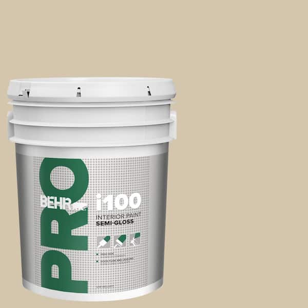 5 gal. #YL-W11 Khaki Shade Semi-Gloss Interior Paint