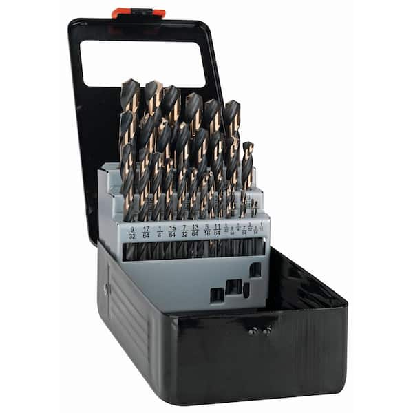 CLE-LINE Black and Gold High Speed Drill Bit Set (29-Piece) C18130 - The  Home Depot