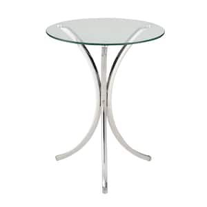Round Snack Table Chrome