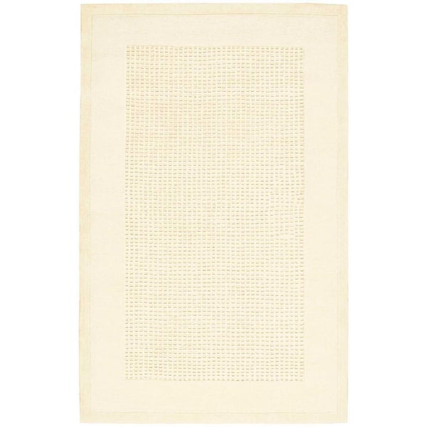 Nourison Simply Elegant Ivory 8 ft. x 11 ft. Solid Contemporary Area Rug