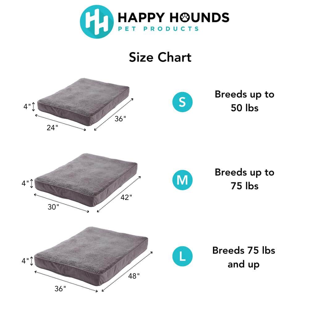 Small Gray Orthopedic Sherpa Dog Bed with Microfiber