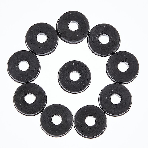 Everbilt 3/8 in. Rubber Flat Washers (10-Pack)