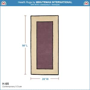 2 ft. x 5 ft. Contemporary II Rectangular Hearth Rug, Dusk