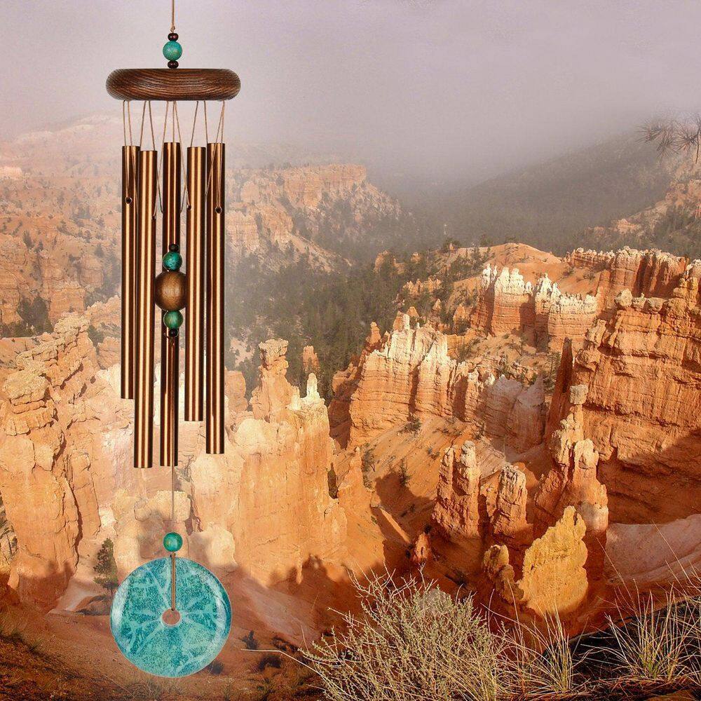 Petite Bronze and Turquoise Faux Turquoise Wind Chime