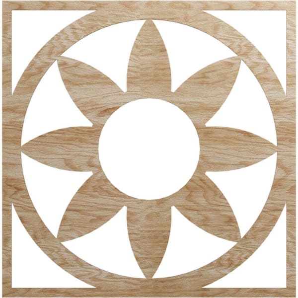 Ekena Millwork 0.375 in. x 38 in. x 38 in. Wood Medallion Moulding