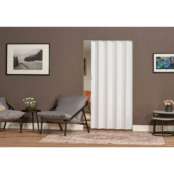 Spectrum Dunes 48 in. x 80 in. White Vinyl Accordion Door with