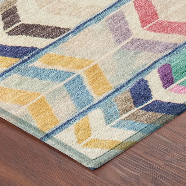 Chantille Machine Washable Indoor/Outdoor Abstract ACN2721 Pink 10 ft. x 14 ft. Area Rug