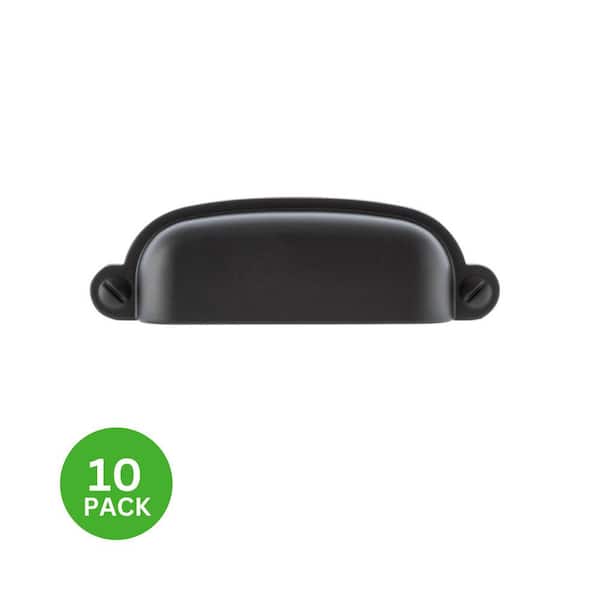 10-Pack Garner 2-3/4 in. (70 mm) Center-to-Center Traditional Matte Black Cup Drawer Pull