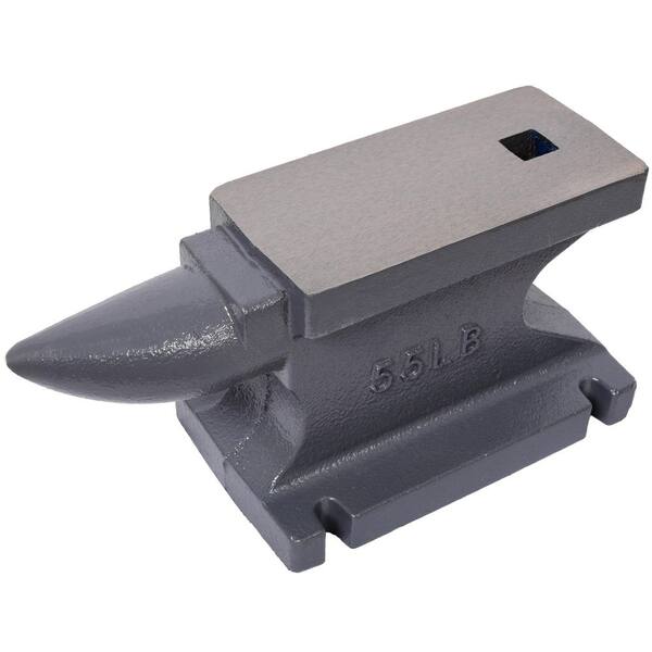 Tidoin 55 lb. Cast Iron Anvil with Single Horn Round Horn and