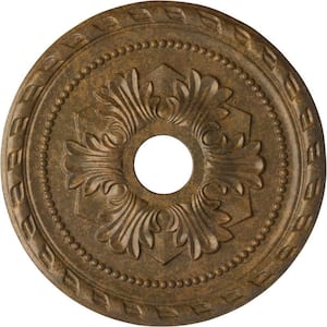 1-5/8 in. x 20-7/8 in. x 20-7/8 in. Polyurethane Palmetto Ceiling Medallion, Rubbed Bronze