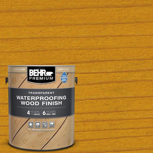 BEHR PREMIUM 1 gal. #T-170 Golden Honey Transparent Waterproofing Exterior Wood Finish
