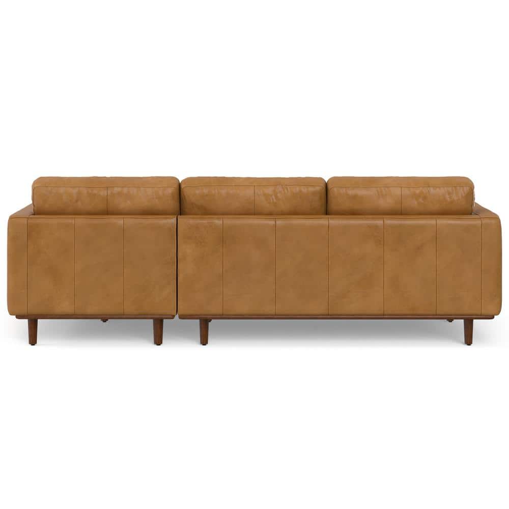 Morrison Sienna Leather Sectional Sofa with Pillow-top Arm