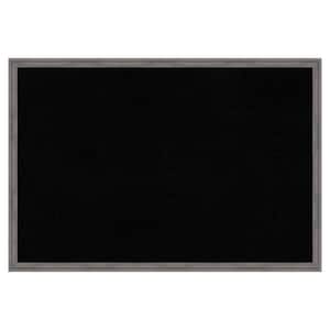 Florence Grey Framed Black Corkboard 38 in. x 26 in. Bulletine Board Memo Board