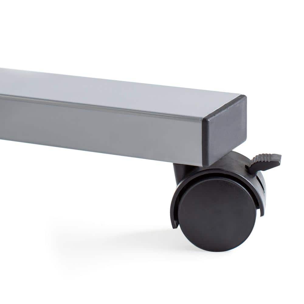 Adjustable Marble and Silver Mobile Side Table Cart