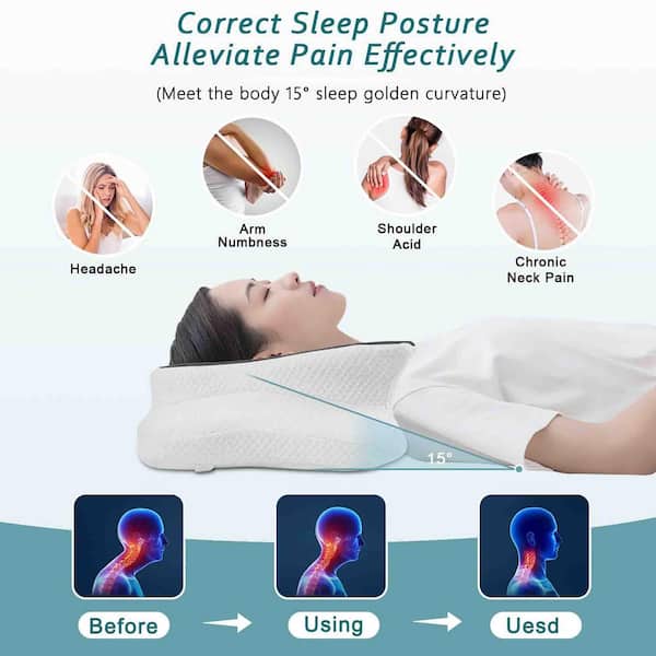Cervical Neck Pillow for Pain Relief Sleeping, Contour