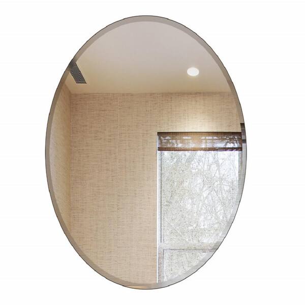 Fab Glass And Mirror Medium Oval Hooks Mirror 30 In H X 22 In W 799456351803 The Home Depot