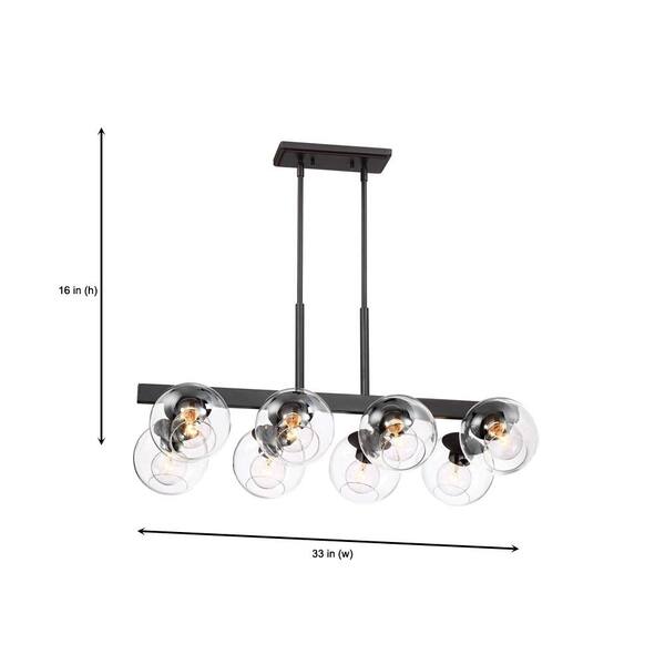 Designers Fountain Meridian Satin Bronze Mid-Century Kitchen Island Light